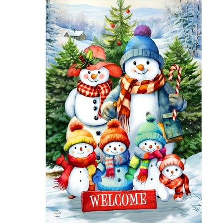 Briarwood Lane Snow Family Garden Flag