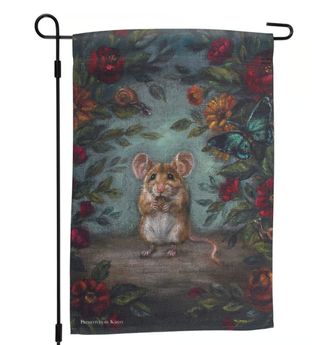 Hungry Field Mouse Garden Flag