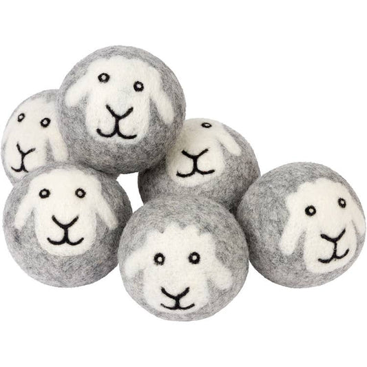 "Smiling Sheep" Hand-Felted Wool Dryer Ball