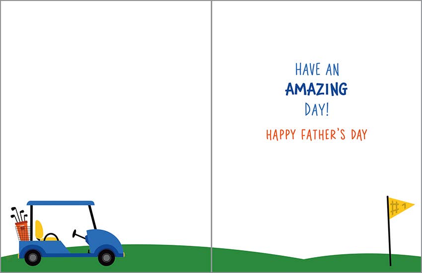 Fathers Day Greeting Card - Greatest Dad by Par!