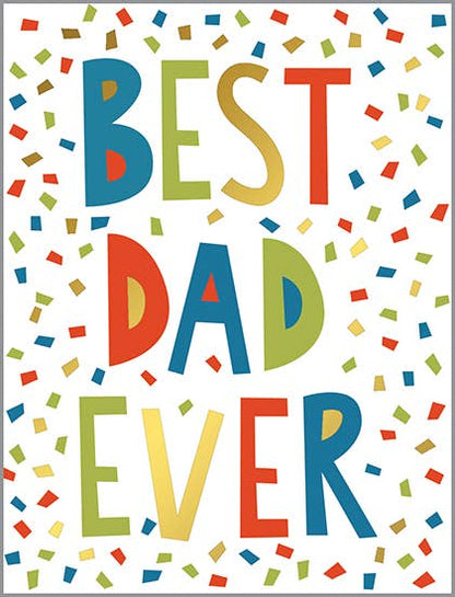 Father's Day Greeting Card - Best Dad Ever Confetti