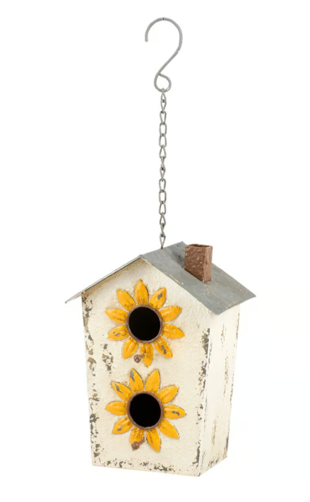 Sunflower Duplex - Metal Birdhouse