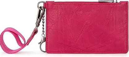 Solid Color Key Chain Wristlet Card Wallet