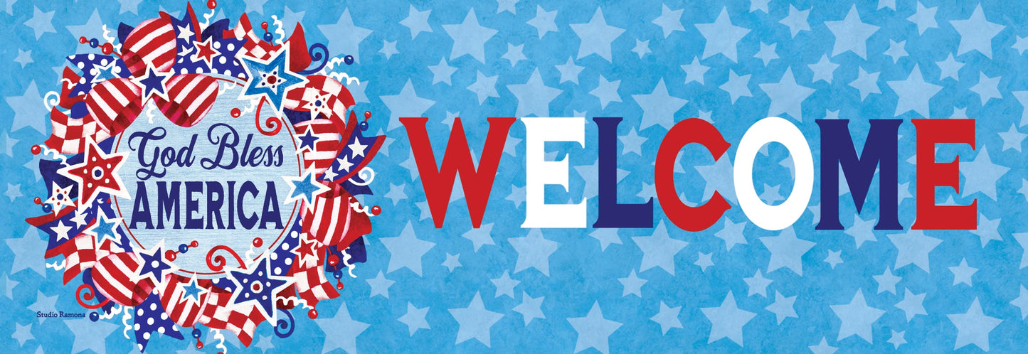 God Bless Wreath - Signature Sign