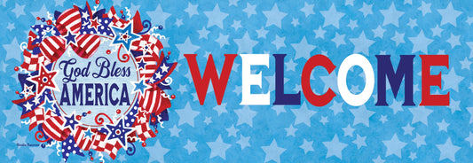God Bless Wreath - Signature Sign