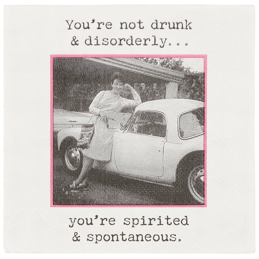 Cocktail Napkin - Spirited and Spontaneous