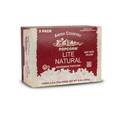 Amish Country 3pk Microwave Lite Natural Popcorn