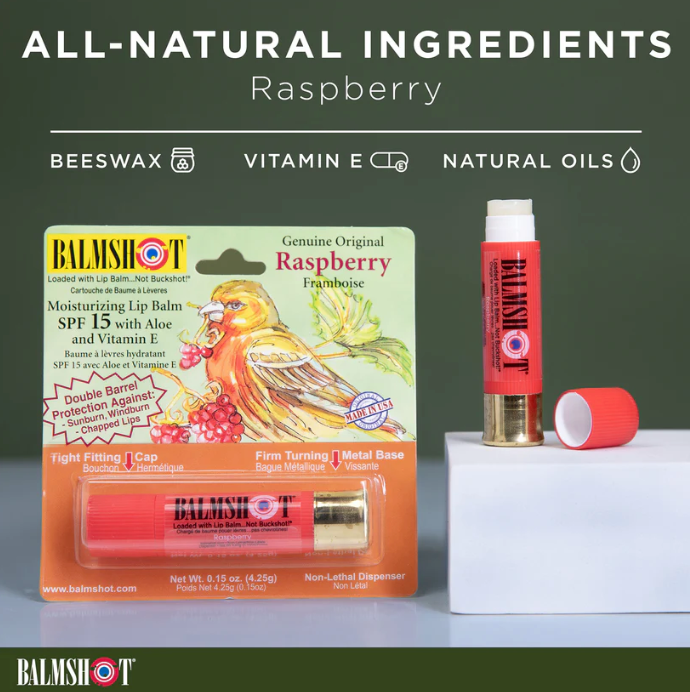 Balmshot Raspberry Moisturizing Lip Balm