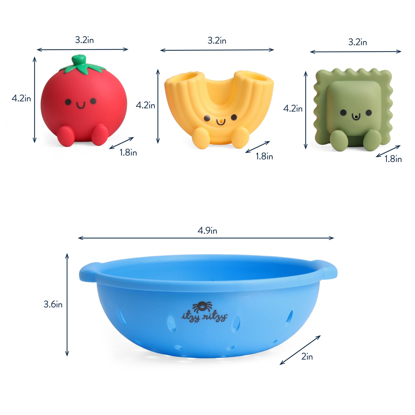 Pasta Splash Pals™ Bath Toy - Itzy Ritzy