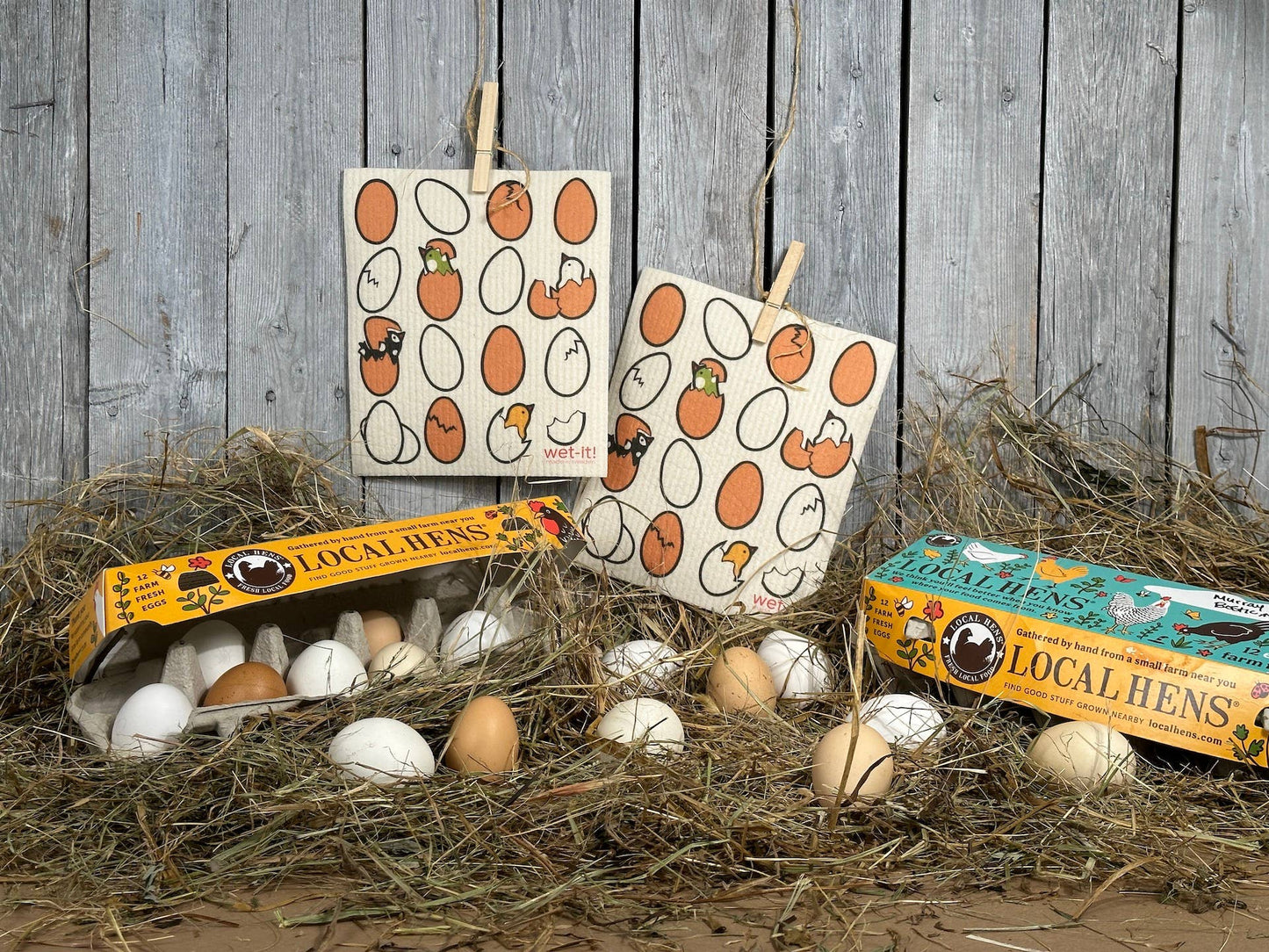 Eggs and Hatchlings Swedish Dishcloth