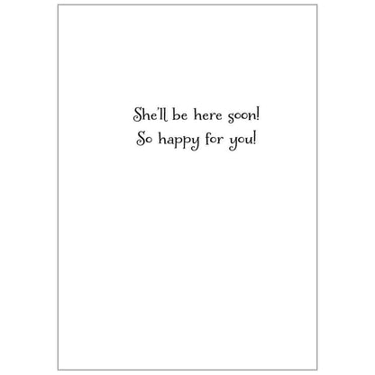 Pink Girl Giraffe - Baby Congratulations Greeting Card