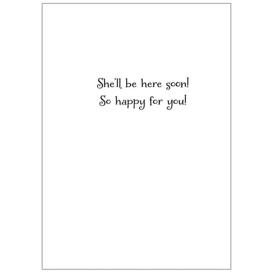 Pink Girl Giraffe - Baby Congratulations Greeting Card