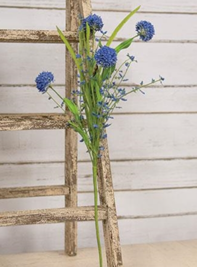 Thistle Heather Floral Spray - Blue