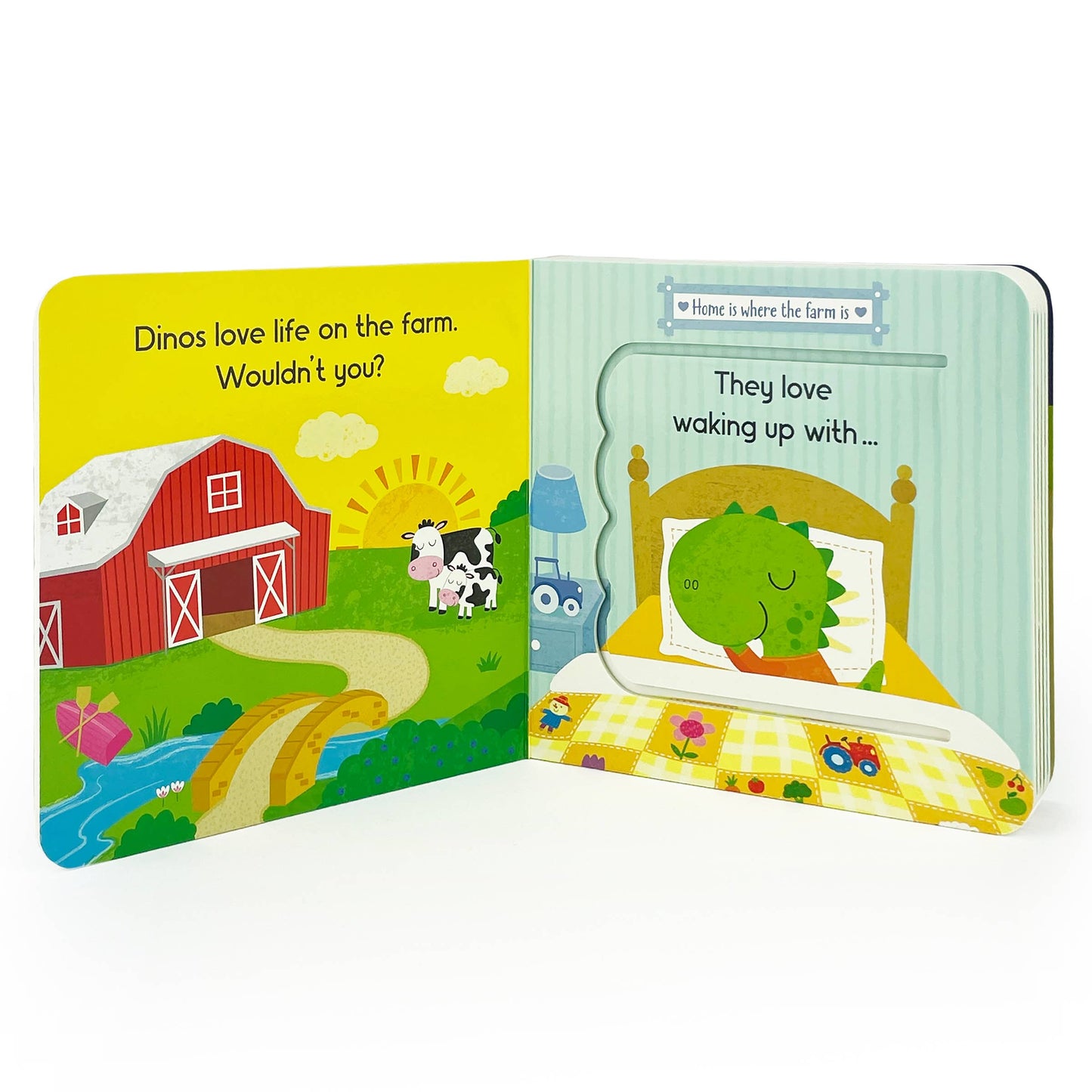 Dinos Love Tractors Farm Lift-a-Flap Dinosaur Board Book