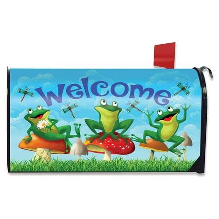 Happy Frogs Large Magnetic Mailbox Cover Oversized