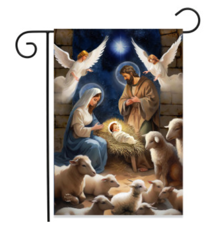 Christ is Born Garden Flag