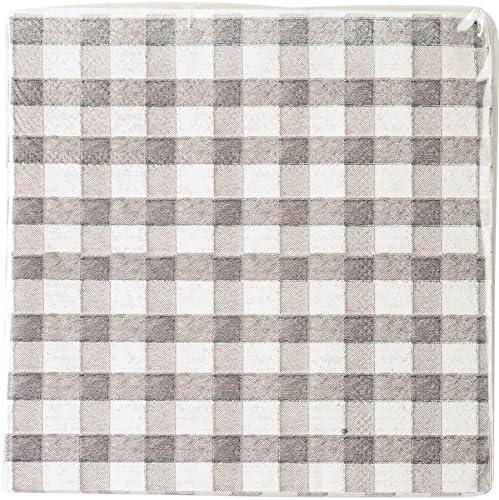 Cocktail Napkins - Gray Buffalo Check