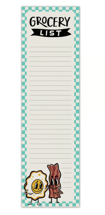 Bacon & Eggs Grocery List Pad - Magnetic