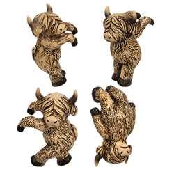 Resin Highland Cow Planter Hanger - 4 Asstd