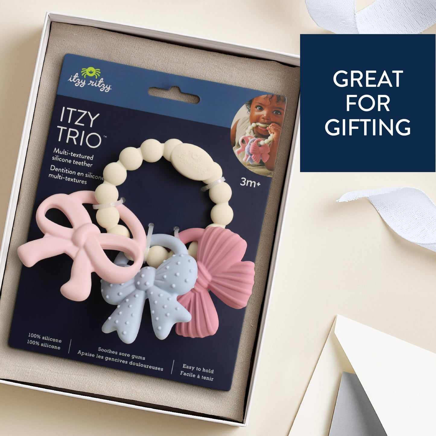 Itzy Trio™ Silicone Teether Bows - Itzy Ritzy