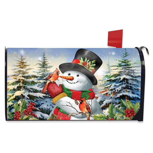 Winter Friends Snowman Oversized Mailbox Cover