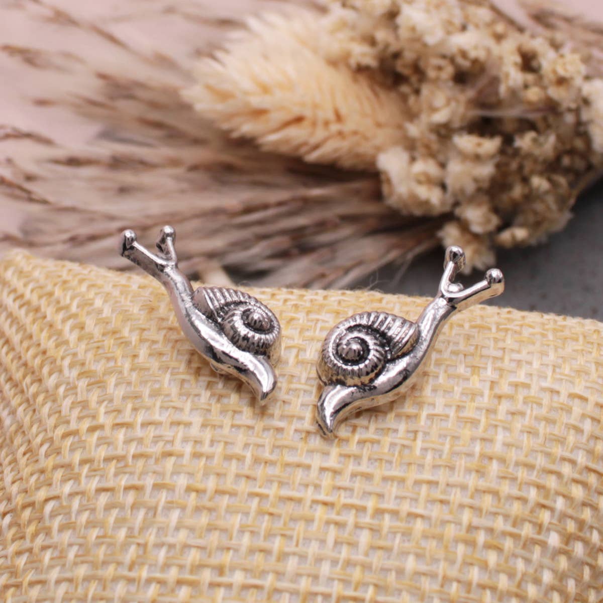 Garden Dweller Snail Stud Post Earrings