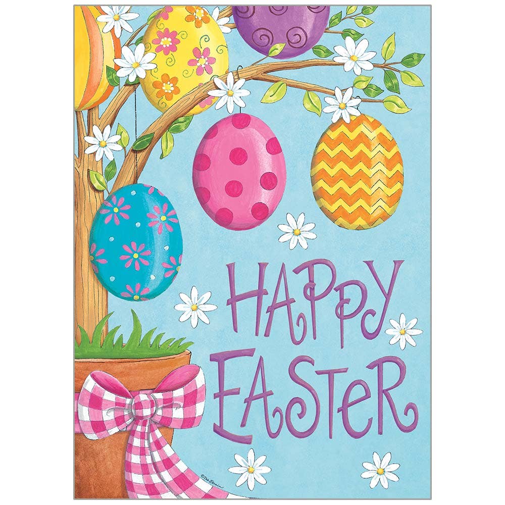 Easter Potted Tree - Easter Greeting Card