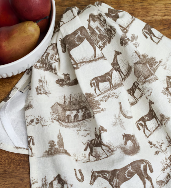 Toile Horse Kitchen Towel