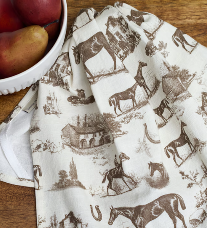 Toile Horse Kitchen Towel
