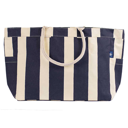 Cabana Stripe Tote Bag - Navy