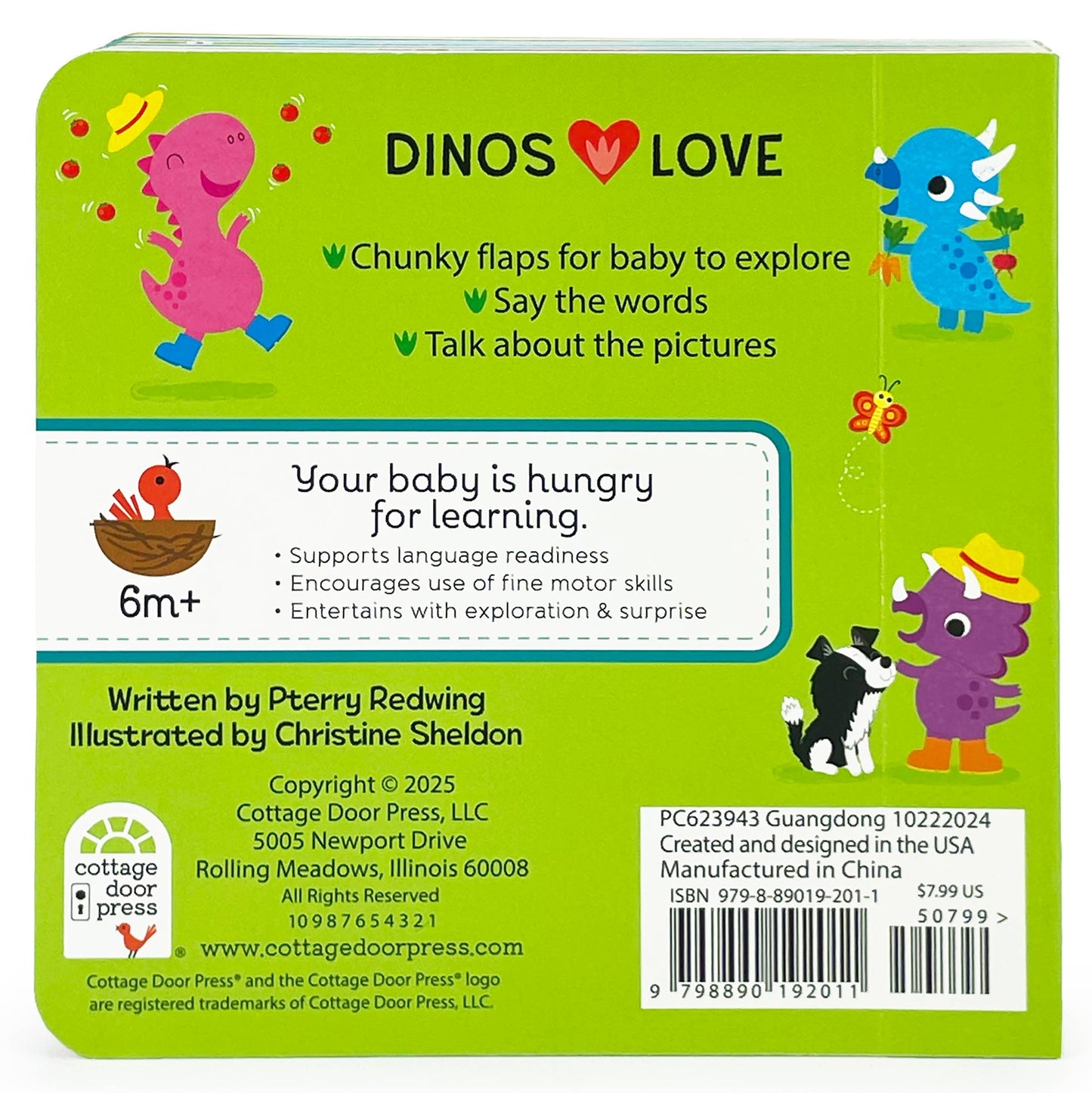 Dinos Love Tractors Farm Lift-a-Flap Dinosaur Board Book