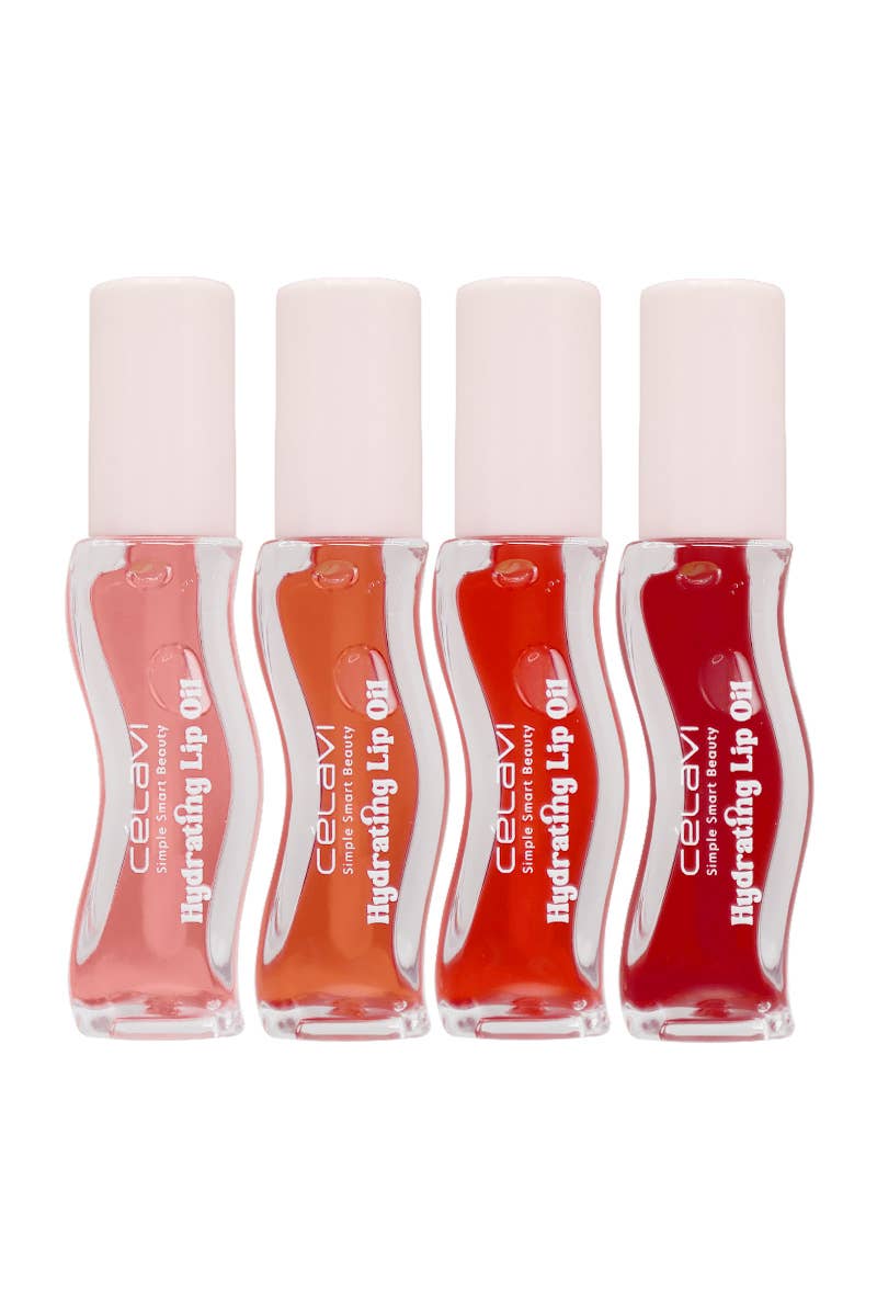 Celavi Peach 4pc Hydrating Lip Oils Set