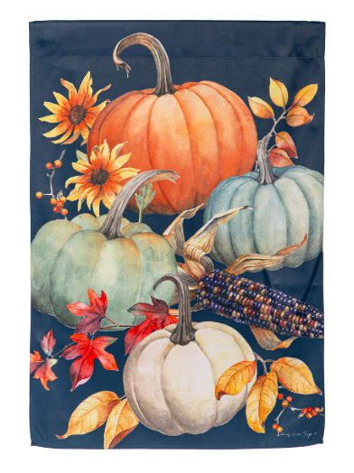 All Things Pumpkins Suede House Flag 29" x 43"