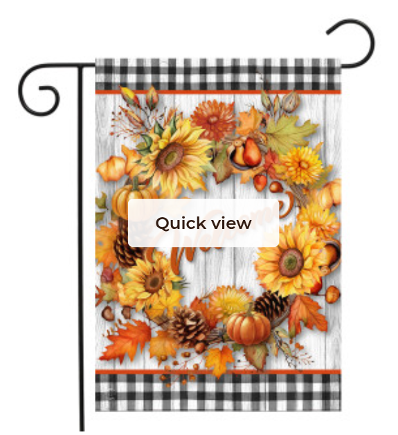 Fall Welcome Wreath Garden Flag