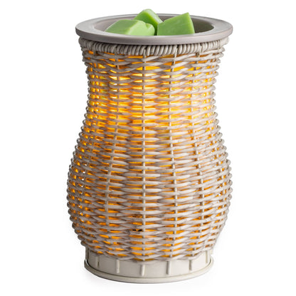 Deluxe Gray Wash Wicker - Illumination Wax Warmer