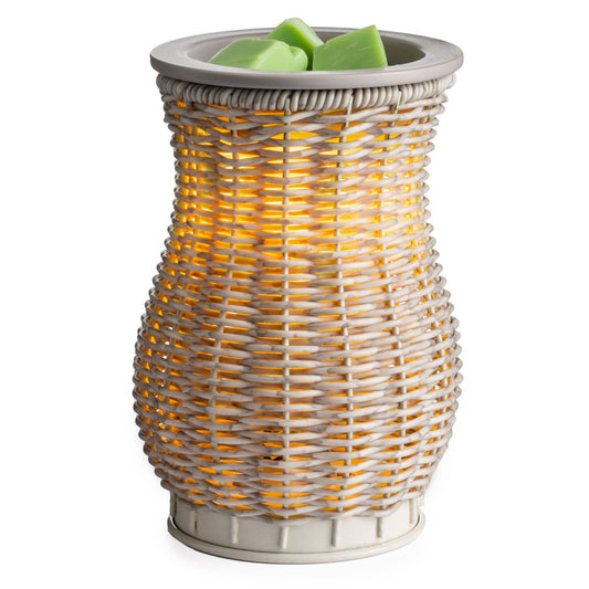 Deluxe Gray Wash Wicker - Illumination Wax Warmer