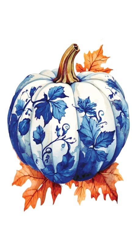 Chinoiserie Pumpkin Signature Sign Icon - Custom Decor